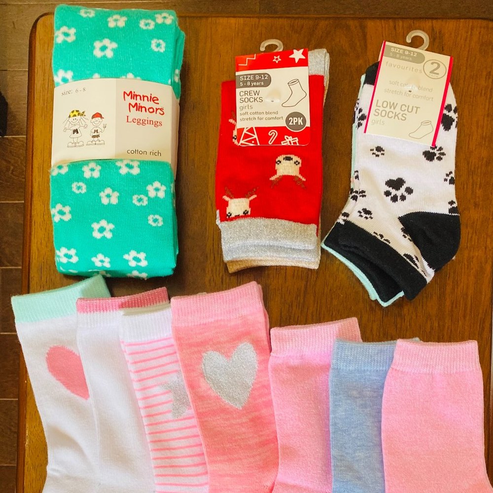 BRAND NEW Kid Girl 5-8 Years Socks Bundles